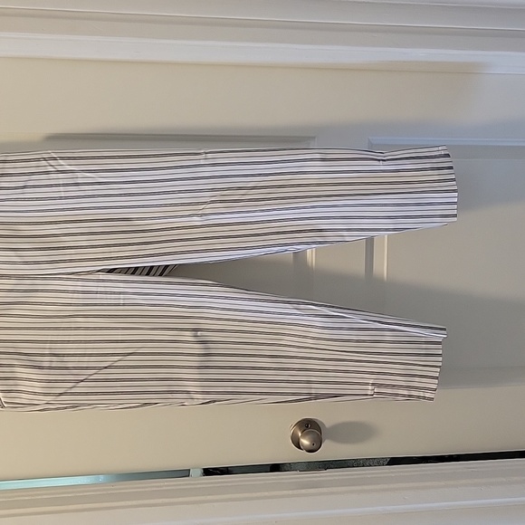 Ladies black and white stripped ankle length pants - Picture 2 of 6